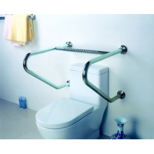 Поручень или опора двойная для унитаза, туалета, инвалидный  1.1.12 